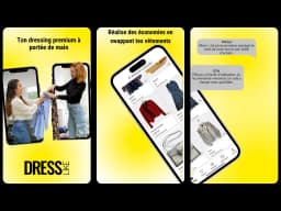 L'écran « Smart Swap » de DressLike, deux tenues appariées côte à côte.
